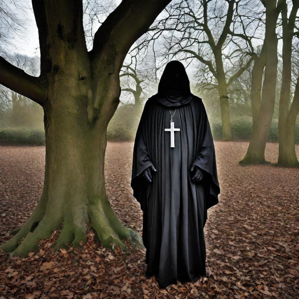 Ghostly Monk Haunted Forest