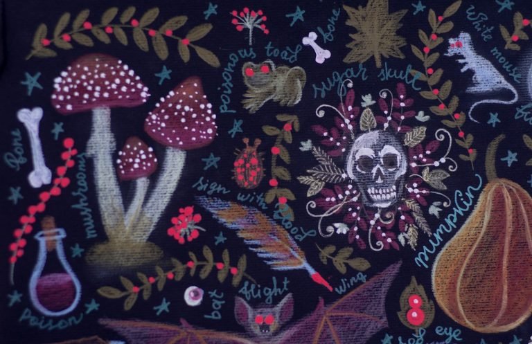 a colorful background with art Voodoo