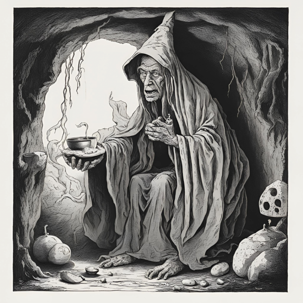 Old Woman in Cave