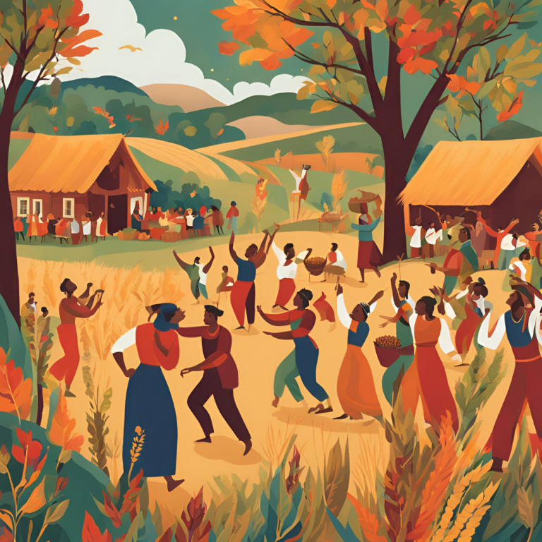 lammas and Lughnasadh festival being celebrated with Dancing