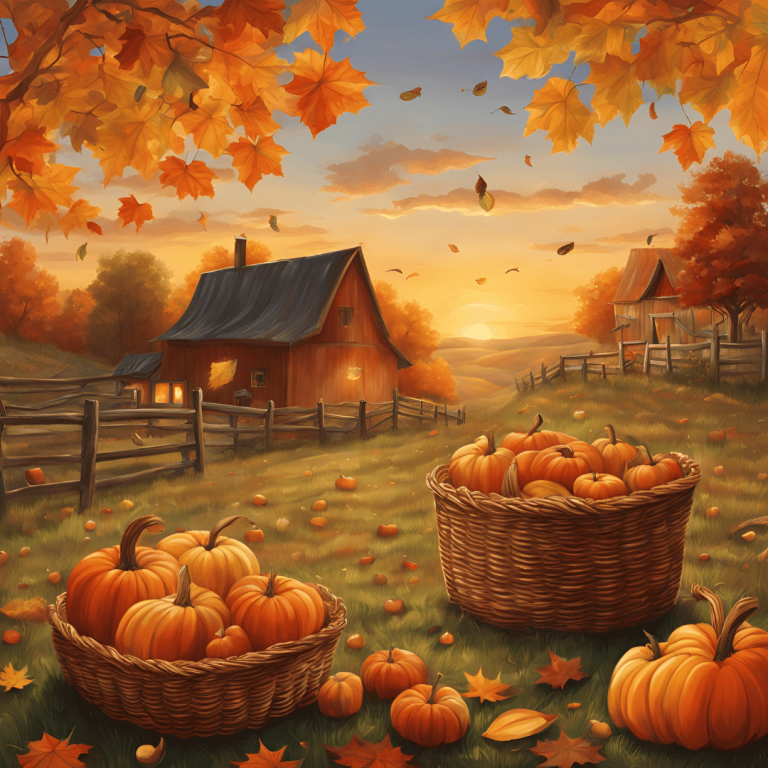 Mabon, Harvest outside house rolling hills sun