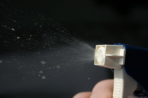 spray bottle Spraying essential oils
